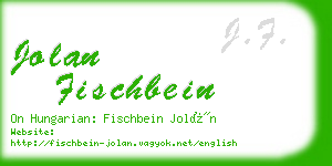 jolan fischbein business card